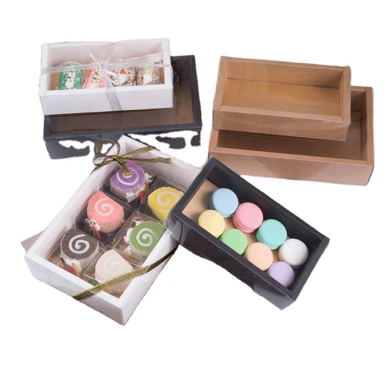 Wholesale Print Packaging Cake Cookie Jewelry Clothes Baking Food Wedding Invitations Have Clear Drawer Cover Paper Gift Box