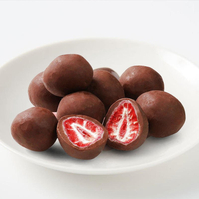 Wholesale 3 pack freeze dried strawberry strawberry chocolate freeze dried candy