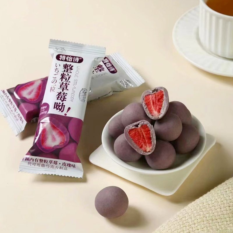 Wholesale 3 pack freeze dried strawberry strawberry chocolate freeze dried candy
