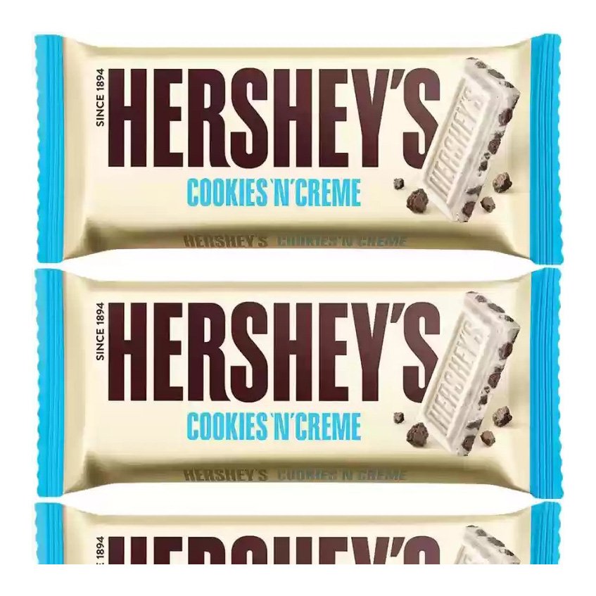 Hershey's Cookies White Chocolate Flavor with Cookie Pieces Pack of 24 x 40g