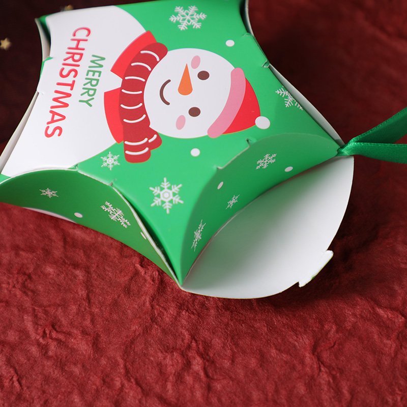 2024 Christmas Star Gift Box Chocolate Candy Cookie Small Folding Box Paper Packaging Chocolate Candy Snowflake Shaped Box