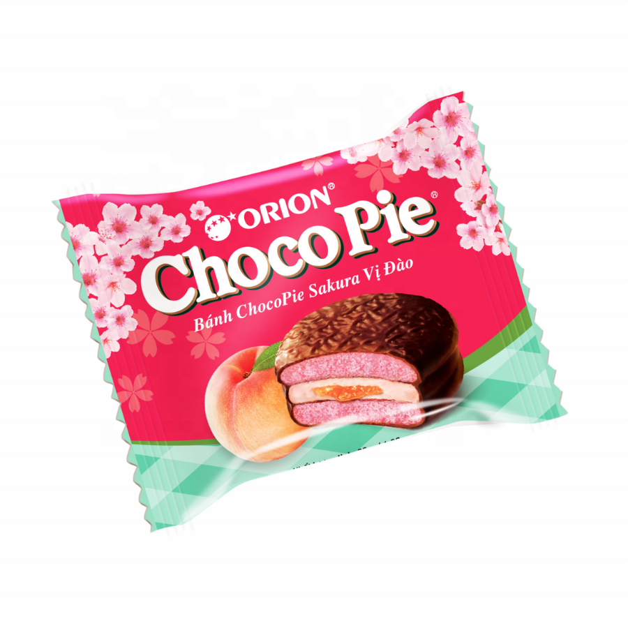 Wholesale Marshmallow Chocolate Pie Chocopie Orion Chocopie Sakura Peach 360g