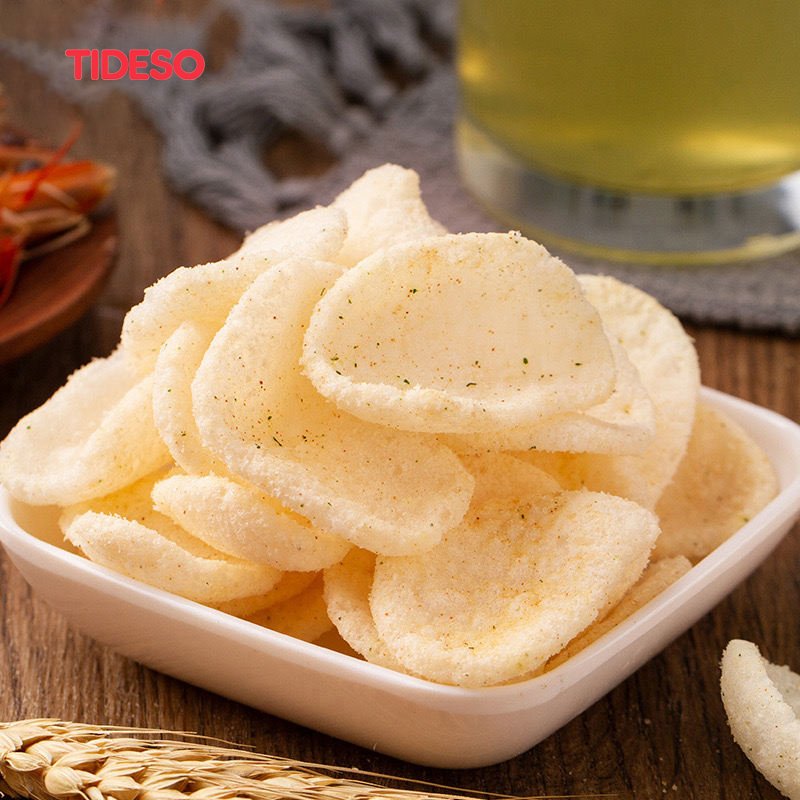 TIDESO Chinese casual seafood snack Uncooked Dried crisp prawn crackers fried snack shrimp potato chips