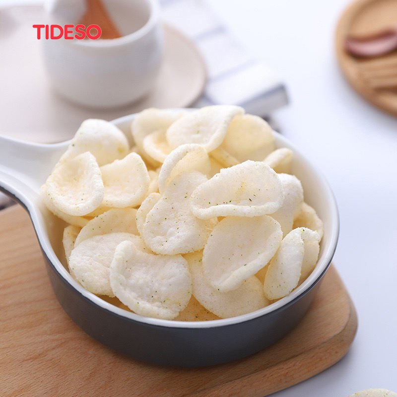 TIDESO Chinese casual seafood snack Uncooked Dried crisp prawn crackers fried snack shrimp potato chips