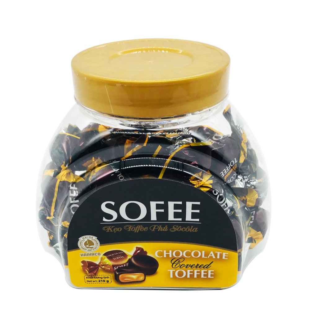 SOFEE brand Wholesale delicious sweet hahal candy Chocolate covered toffee candy HaiHa Confectionery since 1960