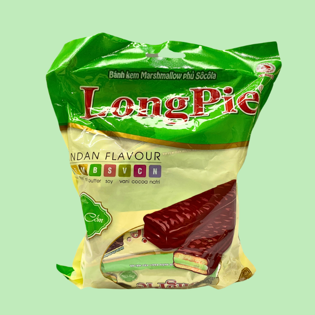 Wholesale Hot Chocolate Pie 2024 Chocolate with Pandan marshmallow Pie LONGPIE brand from HaiHa confectionery