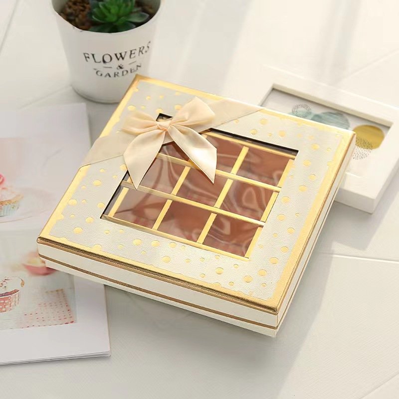 For holiday gift hot sale custom design high quality paper gift box with dividers food box chocolate packing box