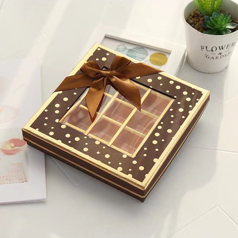 For holiday gift hot sale custom design high quality paper gift box with dividers food box chocolate packing box