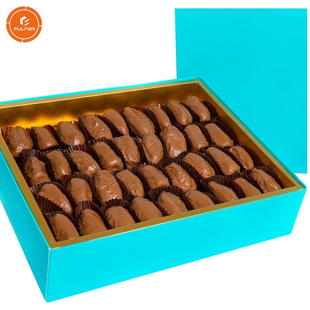 Christmas Base Top Dates Assorted Chocolate Sweet Cushion Pads Packaging Paper Box