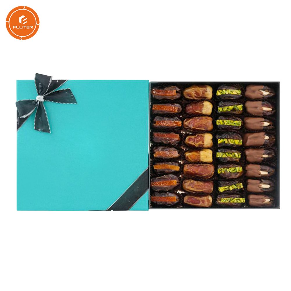 Christmas Base Top Dates Assorted Chocolate Sweet Cushion Pads Packaging Paper Box