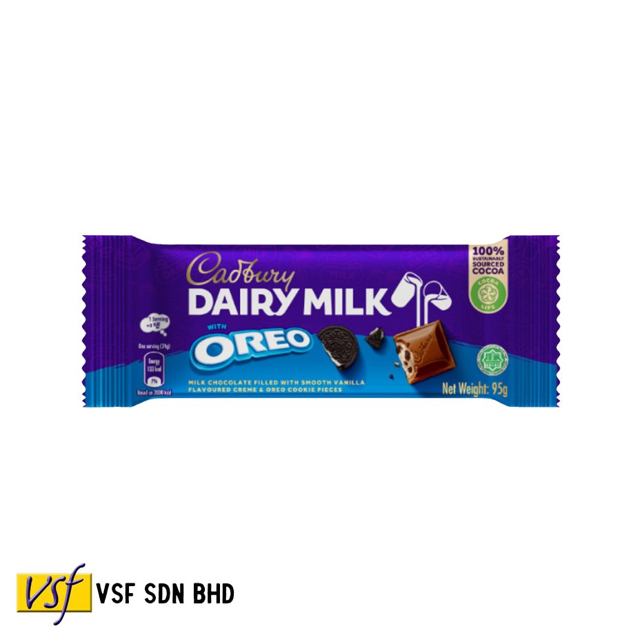 Cadbur y Dairy Milk Oreo Chocolate Bar Cadbur y x Oreo Crossover Cadbur y Oreo 95g x 24 x 4