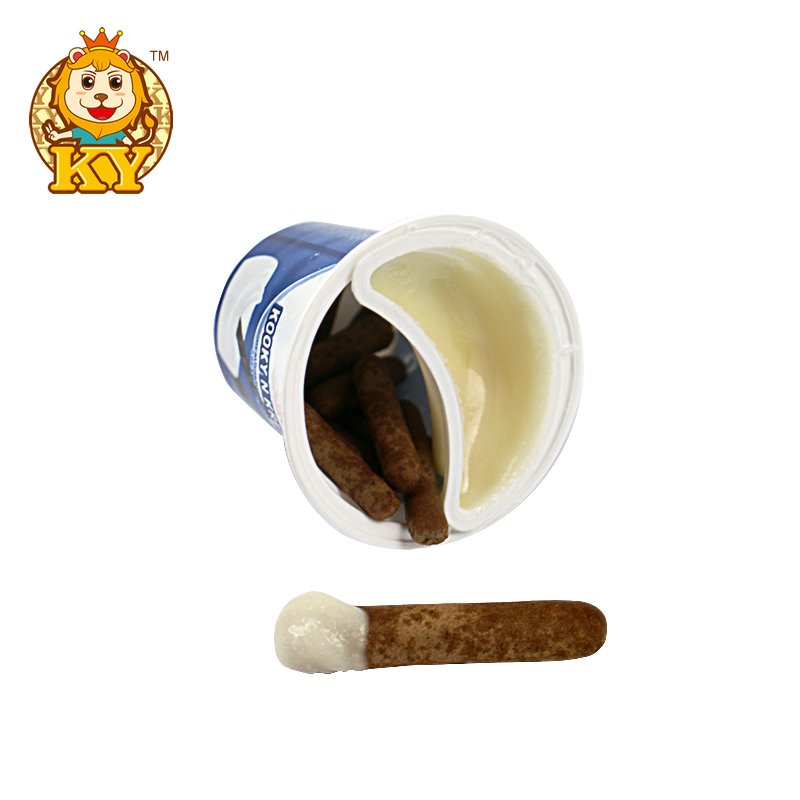 Wholesale sweet snacks milk chocolate cup with biscuit stick bar Cookies