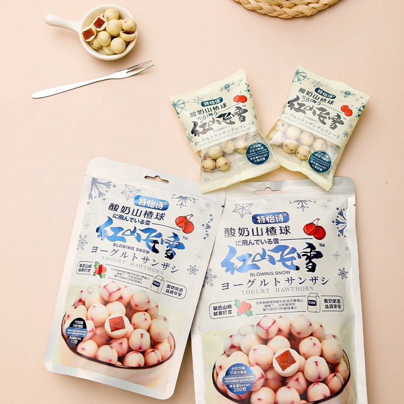 Teyishi Yogurt Hawthorn Candy 60g Freeze-Dried Strawberry Chocolate Fruit Exotic Snacks