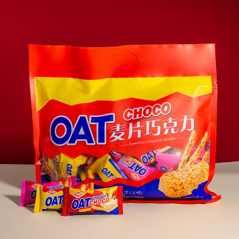 wholesale sweets 400g crunchy oat bar healthy snack energy bar health fitness energy snacks oats chocolate