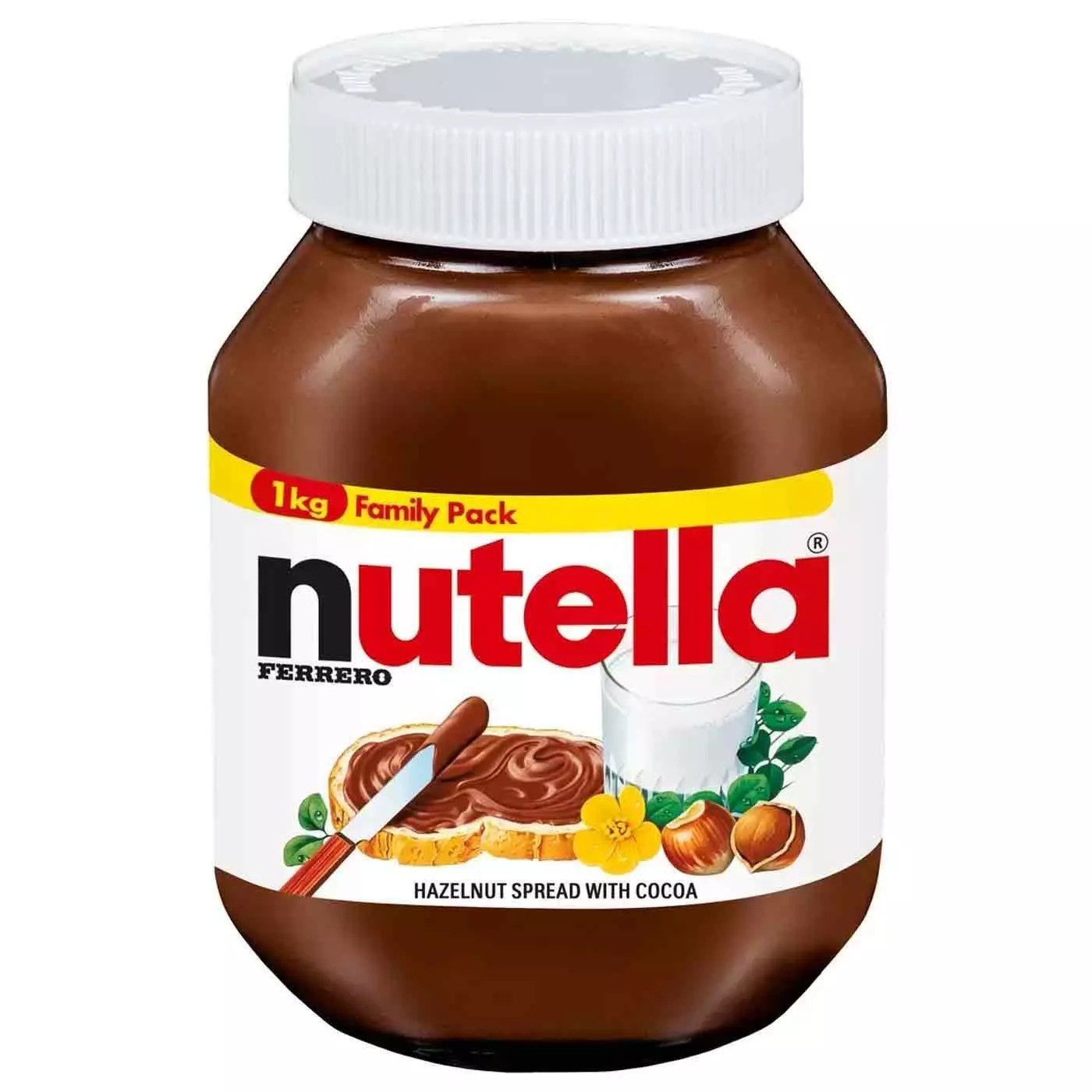 Wholesale Ferrero Nutella Original 1kg Family Jar Hazelnut Chocolate Spread with Milk Flavor Additional Candy Ingredient 750g