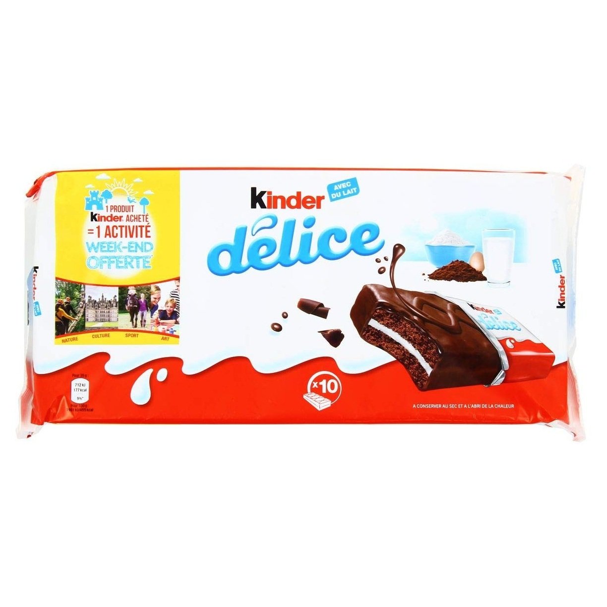 High Quality Ferrero Kinder Delice Cacao Chocolate Cake with Milk Cream 10-Pack 420g Cheap Price Export-Ready Candy Pattern