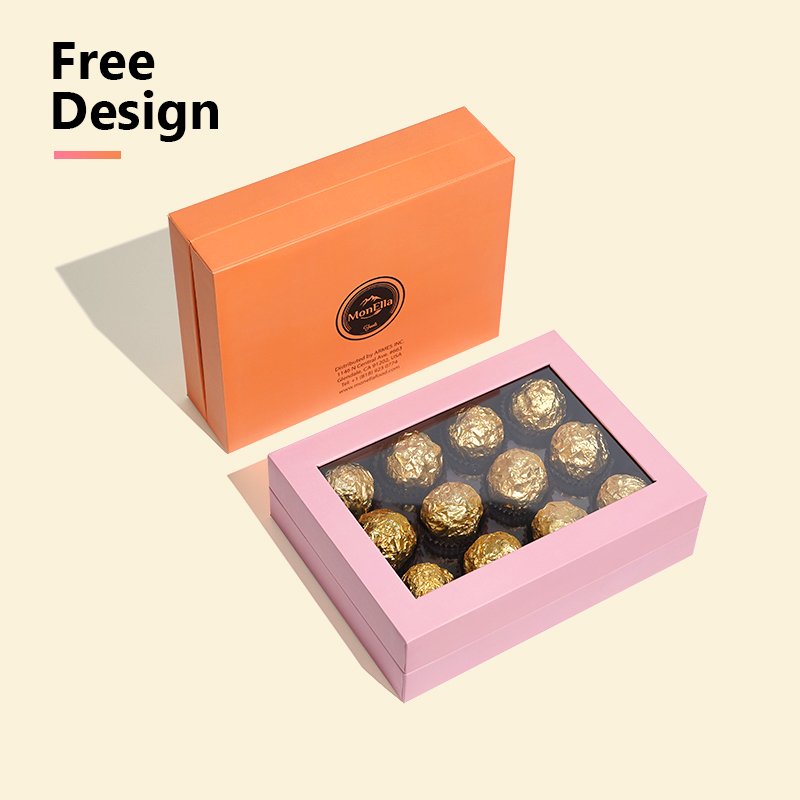 Wholesale Luxury Custom Design Candy Chocolate Bar Packaging Paper Gift Boxes With Dividers Partition Boxes With Flip Lid