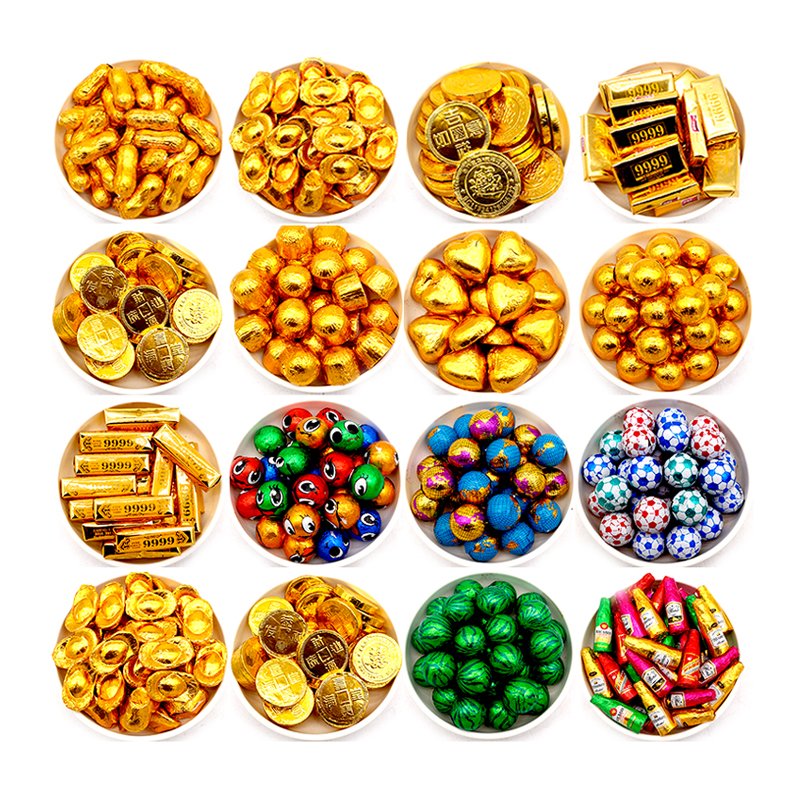 China Chocolate Factory Preferential Wholesale Custom Label Palmin Gold Chocolate Coins Ingot Snacks Candy Halal
