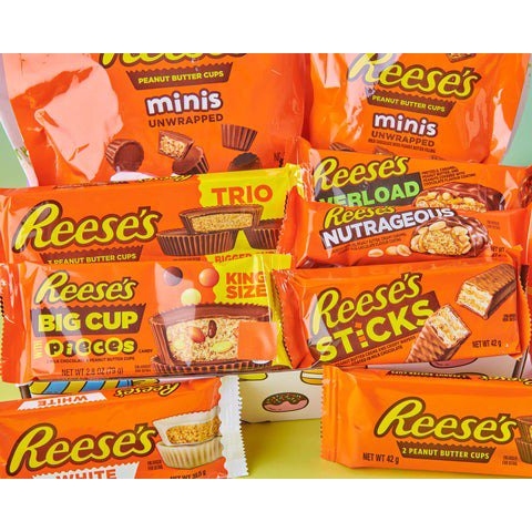 REESE'S Chocolate Peanut Butter Candy Bar, King Size (Pack of 18) Reese's Flavor of Honey Roasted Snack 10 Count