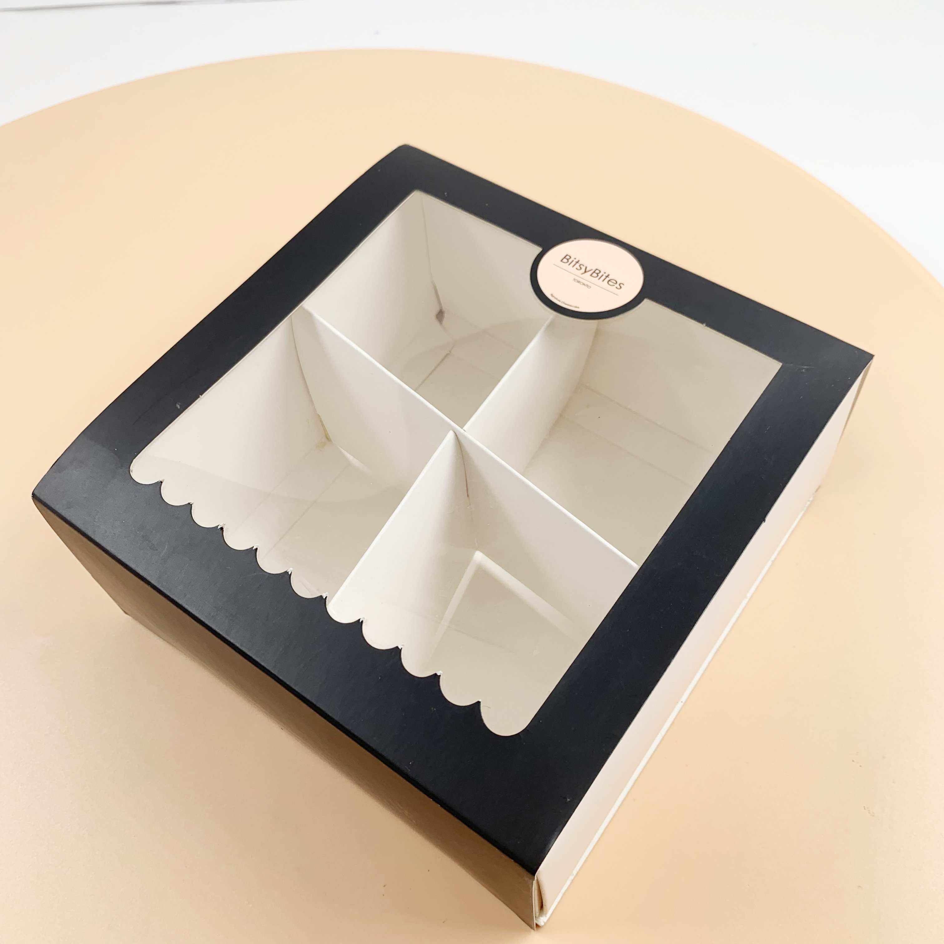 custom printed windowed paper chocolate gift cake paper tray packaging box