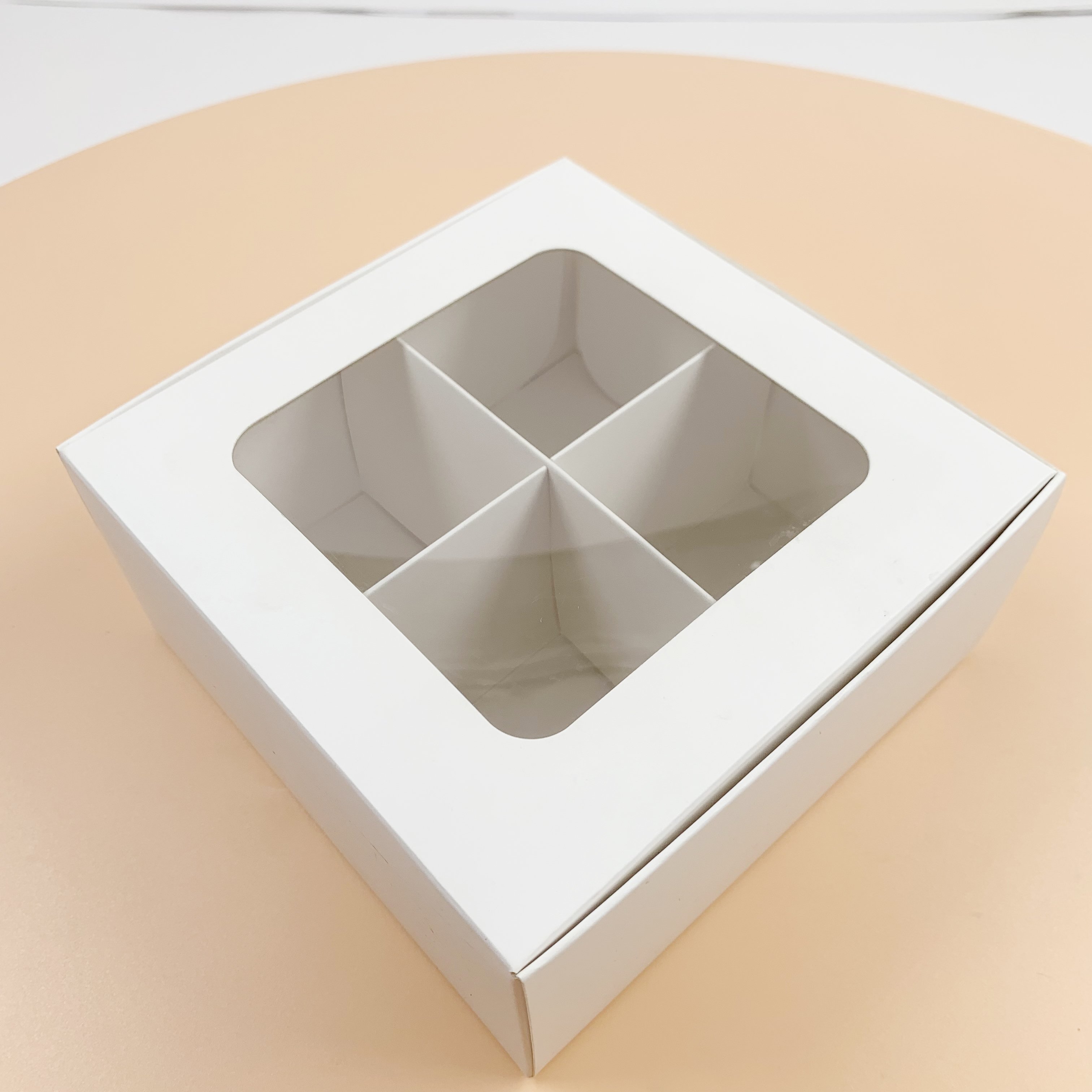 custom printed windowed paper chocolate gift cake paper tray packaging box