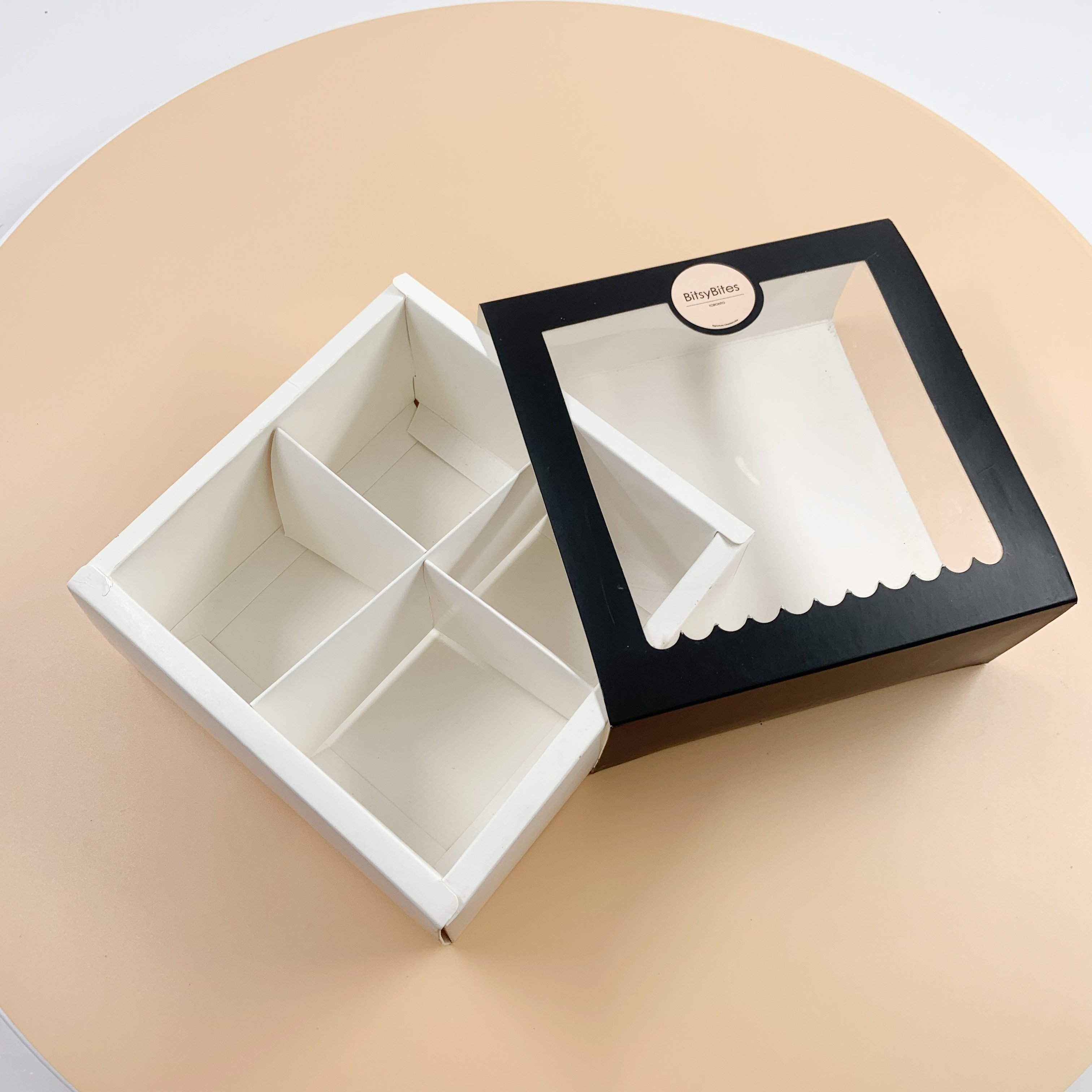 custom printed windowed paper chocolate gift cake paper tray packaging box