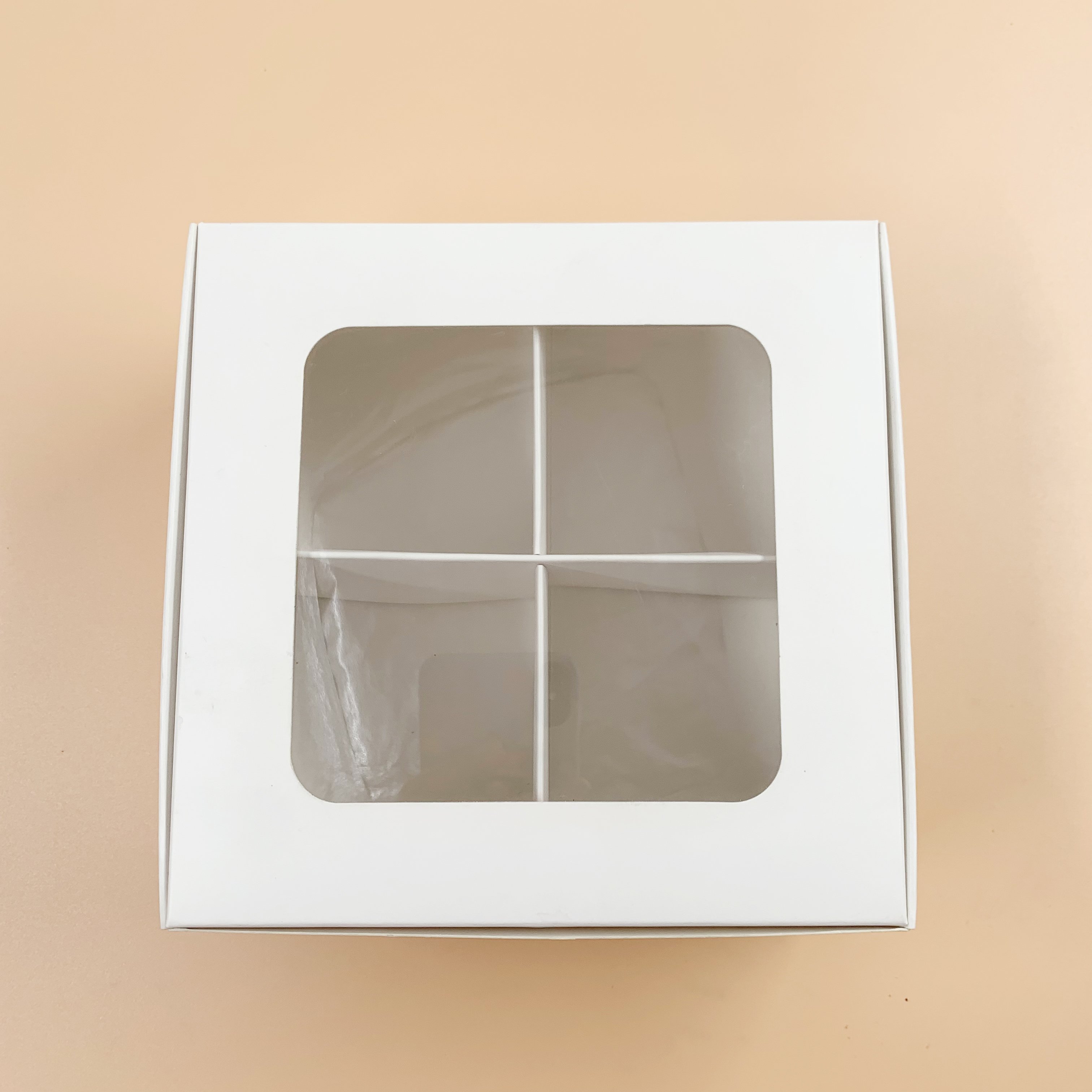 custom printed windowed paper chocolate gift cake paper tray packaging box