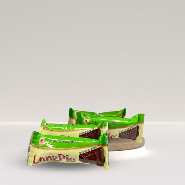 Good quality Pandan marshmallow Pie Vietnam wholesale chocolate LONGPIE brand from HaiHa confectionery