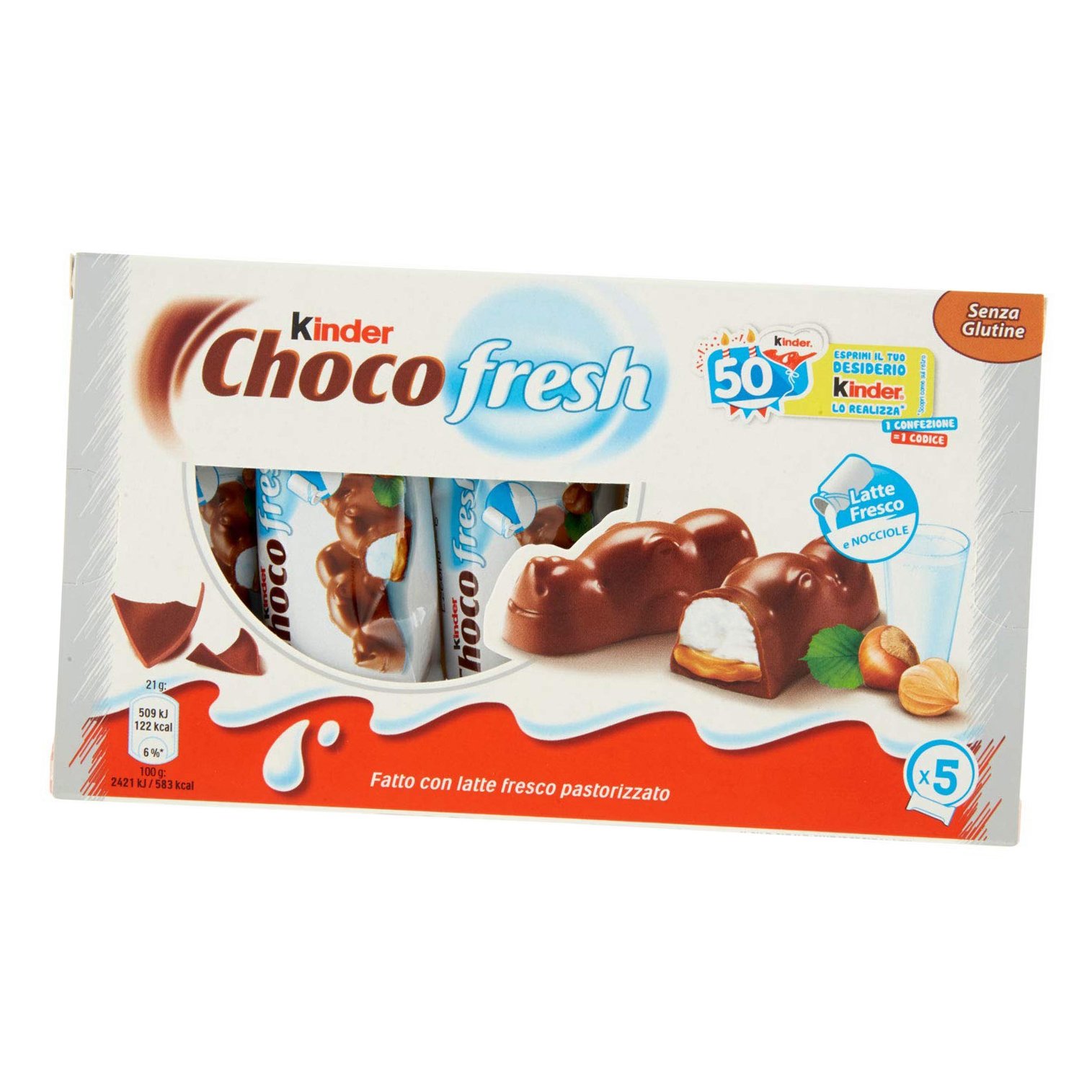 Kind-er Chocofresh Milk Chocolate with Milk and Nut Filling 41 g