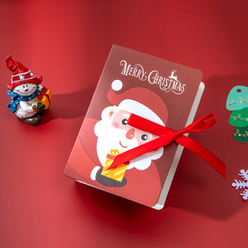 Custom Red Christmas Decoration Chocolate Candy Gift Packaging Boxes Christmas Chocolate Paper Box With Ribbon