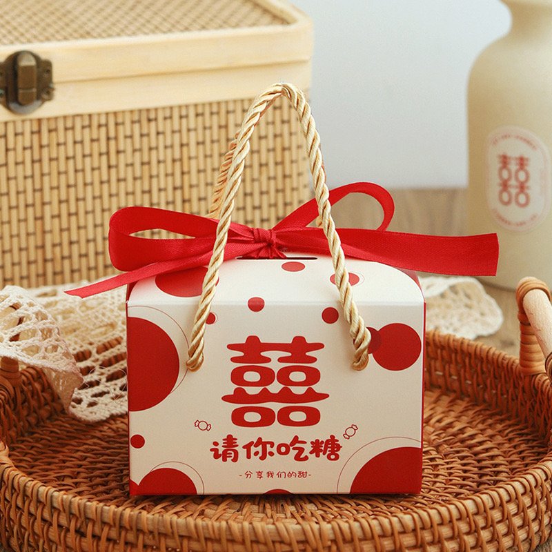 Wholesale Chocolate Gift Box custom your own logo Wedding Favor Sweet Candy Boxes With Handles