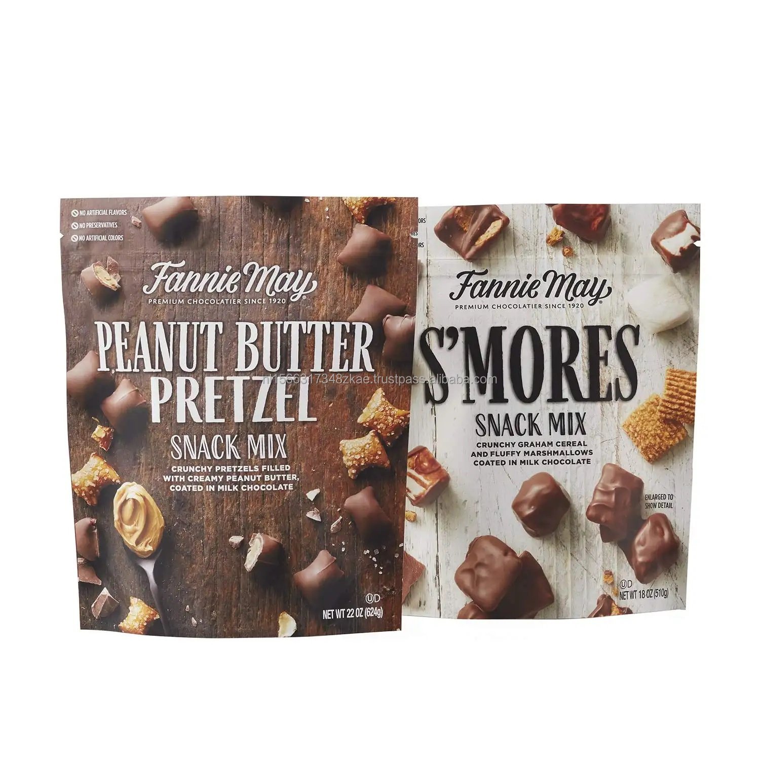 Fannie May S'mores Snack Mix - 5oz / Fannie May Assorted Dark Chocolate Valentine's Candy Chocolate Gift Box 8.3 oz