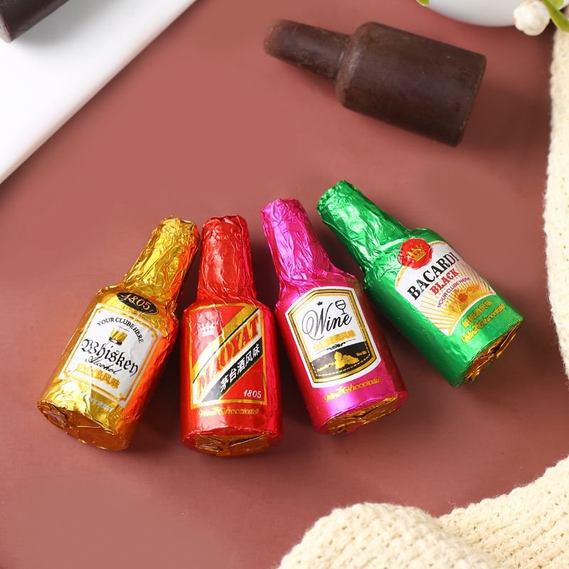 156g bottle shaped sandwi chocolate wine heart chocolate gummy candy chocolates wholesale
