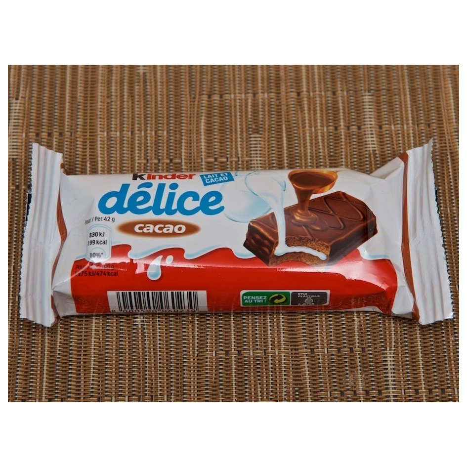 Wholesale Supplier Premium Quality Kind-er Delice Solid Compound Chocolate Cake Bar Pattern Candy Ingredients Bulk Packaged Sale