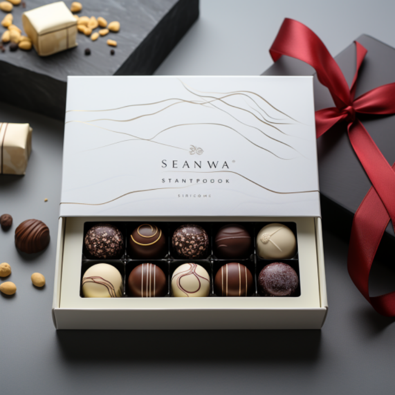 Custom lid and base handmade blister boxes for chocolates storage dessert chocolate gift box