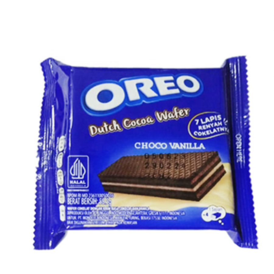 Top selling Oreo Dutch Cocoa Wafer 58.5gr Double Choco best price wholesale brand biscuit wafer