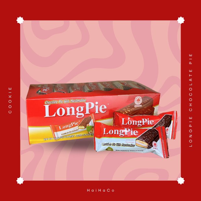 LONGPIE brand from HaiHa confectionery OEM ODM cheap price best quality soft pie Chocolate with marshmallow Pie
