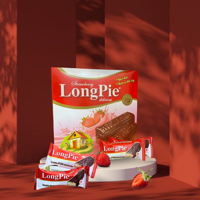 LONGPIE brand from HaiHa confectionery OEM ODM cheap price best quality soft pie Chocolate with marshmallow Pie