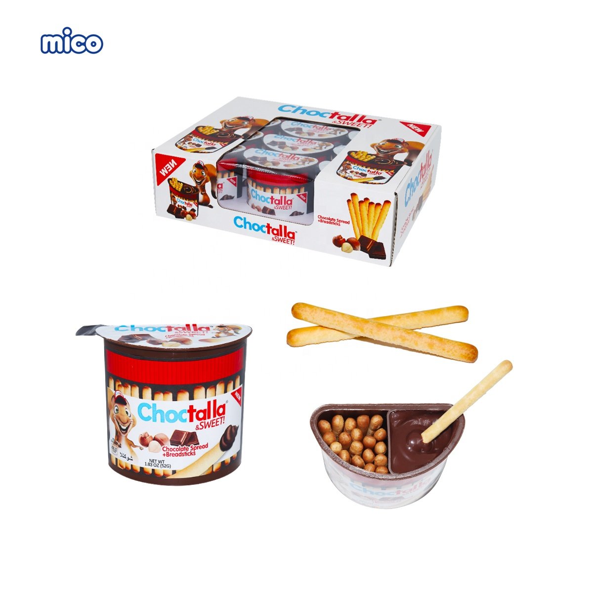 Quality Chocolate Cream Cup with Cocoa Snacks Sticks Crispy Biscuit Stick Confectionery With Chocolate Jam Factory wholesale