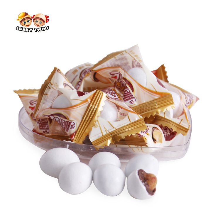 White chocolate company sale candies and sweets canned peanut covered chocolate wholesales