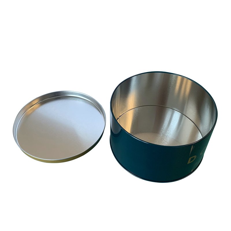 Customized Food Grade Packaging Round Shape Cookie Chocolate Candy Tin Box With Lid