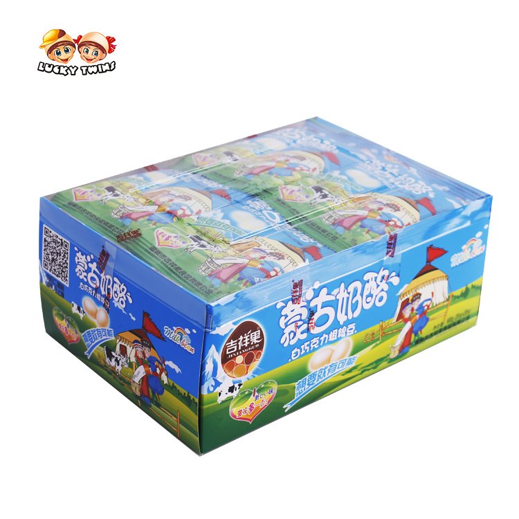 Bulk customized boxed candy milk filled chocolate ball with biscuit wholesale