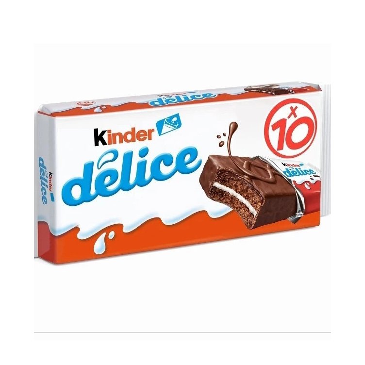 Manufacturer's Delice Kin-der & Schoko Bons Solid Chocolate Bars with Biscuit & Nut Ingredients Bulk Packed for Online Wholesale