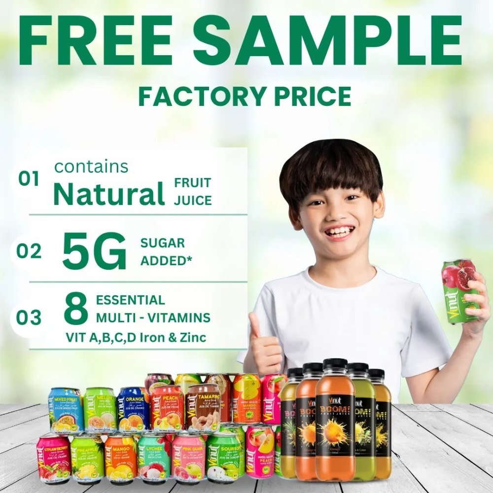 330ml Mixed Lemon & Lime Juice VINUT Vietnam Factory Wholesale Best Price - Free Sample, Free Design, ISO BRC KOSHER HALAL FSSC