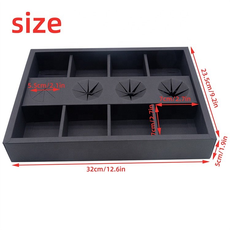 Wholesale Picnic Box Black Party Chocolate Sushi Bento Japanese Dunking Box Dessert Catering Packaging Platter Box With Dividers
