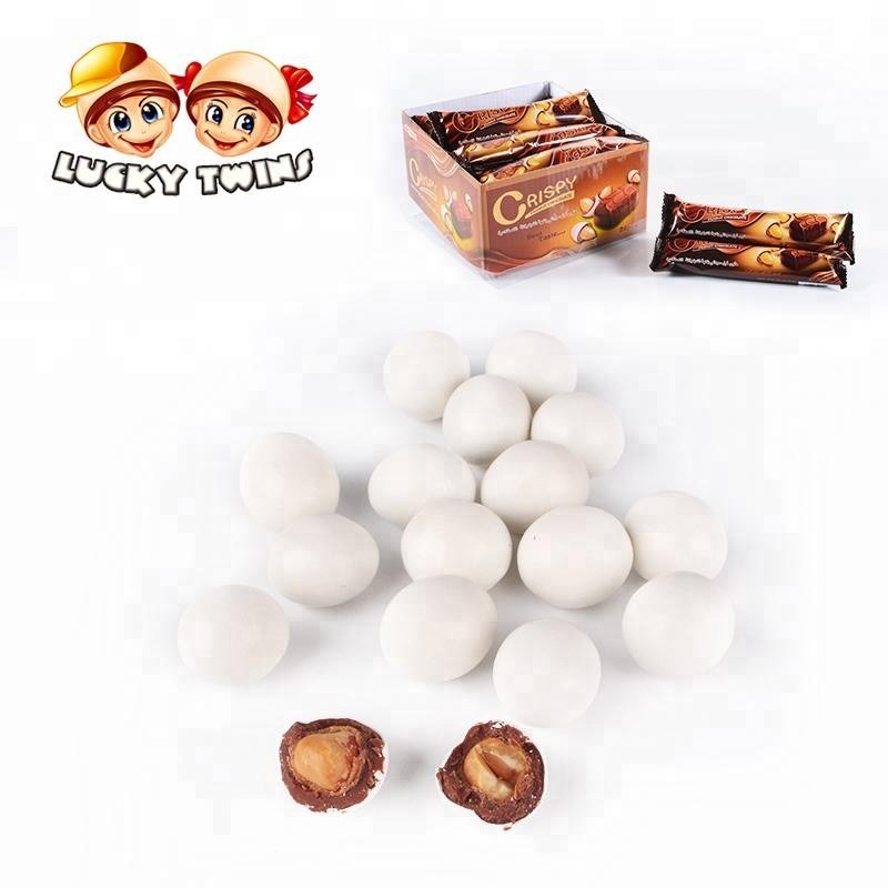 Wholesale chocolate peanuts candy customized sugar treats good round coloring white peanut choco