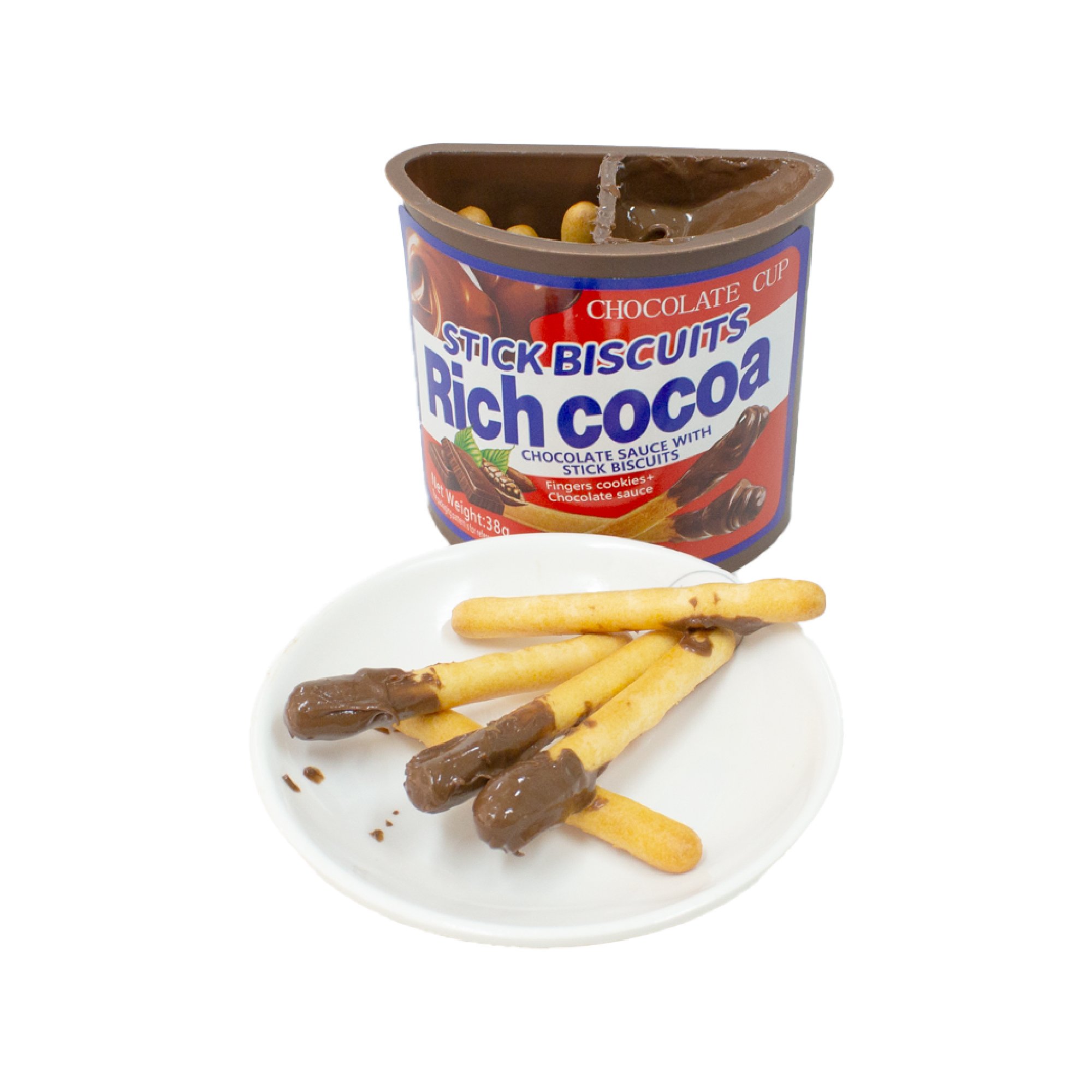 Hot Sell Tasty Sweets Chocolate Jam With Biscuit Stick European Usa Market Chocolate Candy Wholesale Cup Biscuit Stick Bar