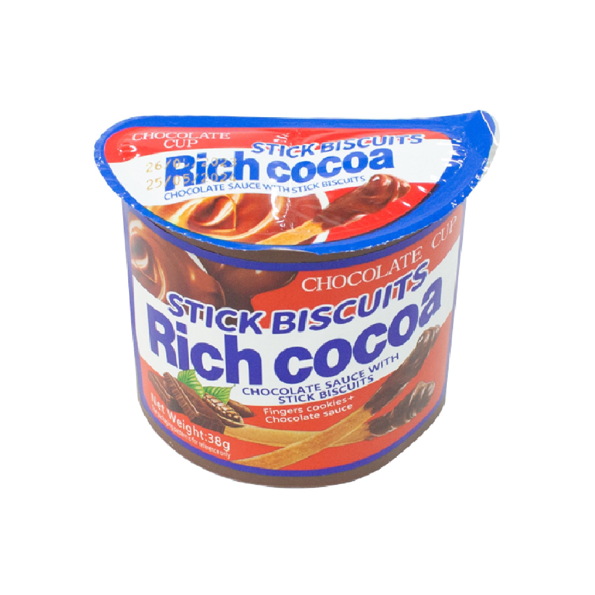 Hot Sell Tasty Sweets Chocolate Jam With Biscuit Stick European Usa Market Chocolate Candy Wholesale Cup Biscuit Stick Bar