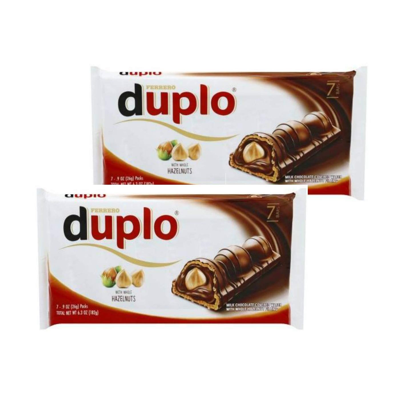 Ferr-ero Duplo 5 dark chocolate bars with cream and hazelnuts 104 g