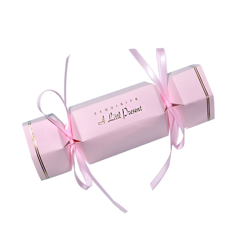 Wholesale wedding favors gift chocolate candy paper packaging box with ribbon